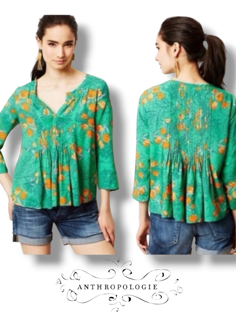 Anthropologie by Vanessa and Virginia Mahdia Peasant Top size Medium